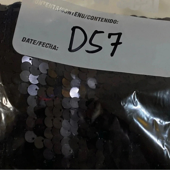 Lush black sequins clubbing party  dainty sexy shiny micro mini skirt Small - Picture 7 of 7